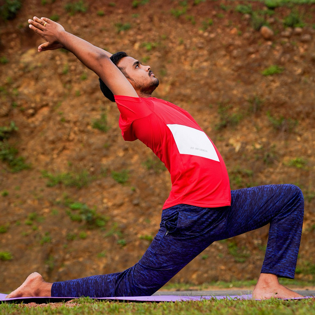 Ancient Yoga Expert Bharath Ram Sonnakula practicing a yoga asana outdoors